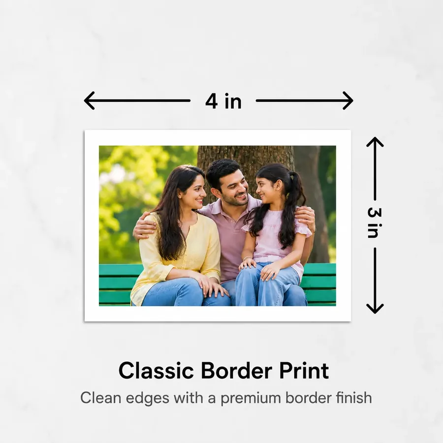 Classic border horizontal print, 4 in × 3 in